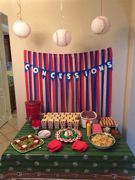 Baseball Themed Birthday Party Luke First Bday Pinterest Themed