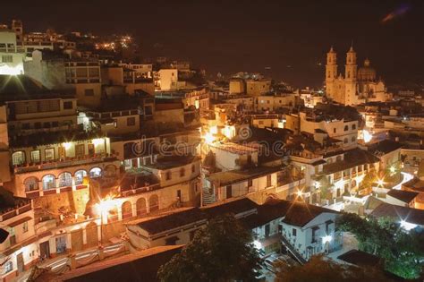Taxco At Night Stock Image Image Of Abbey Light Churches 4971041