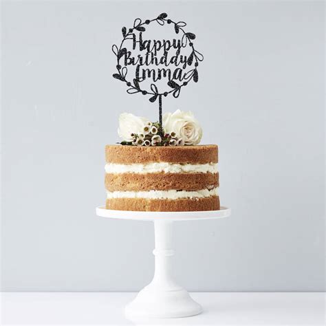 The christmas before last they lost their home in a fire. personalised floral birthday cake topper by sophia ...