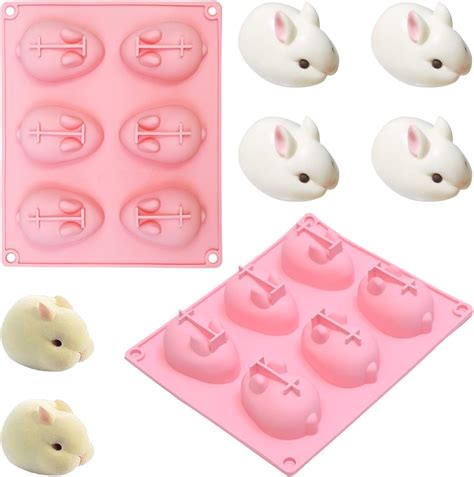 Easter Rabbit Bunny Silicone Mold 2 Piece 3d Easter Bunny