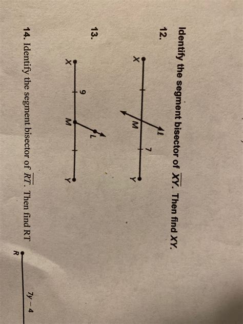 Whether you are looking at a piece of paper, a wall awaiting a picture, or a humble line segment, your binocular (twin) vision helps you find. Answered: Identify the segment bisector of XY.… | bartleby