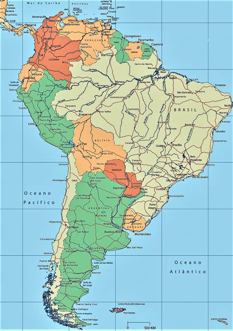 America Del Sur Fisico Mapa Servicio De Citas En Vitoria