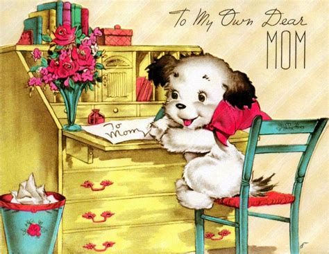Vintage Mothers Day Cards Like These Were Cute And Cheerful Click