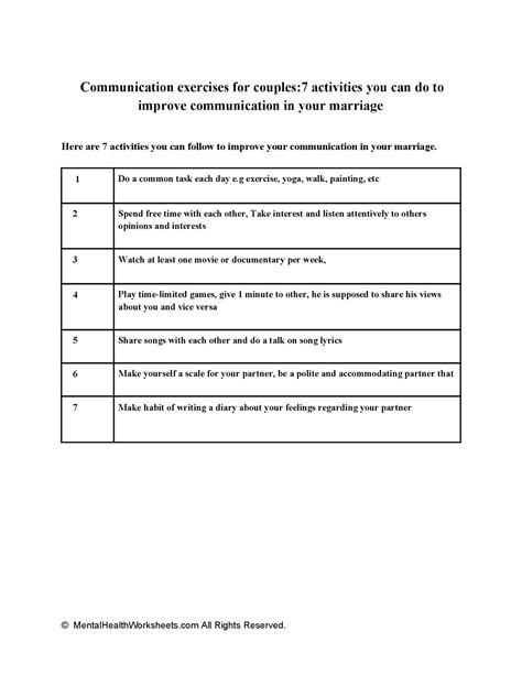 Communication Exercises For Couples 7 Activities You Can