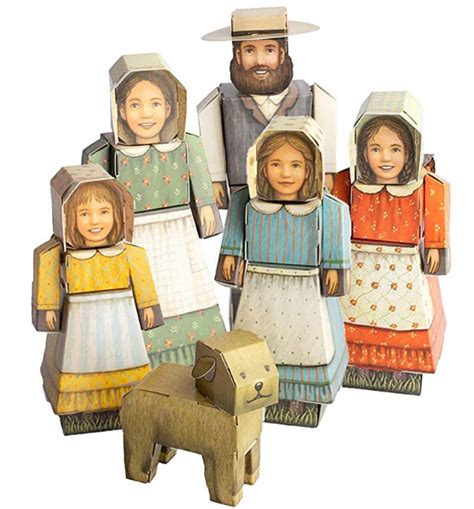 Cubles Little House On The Prairie 3d Paper Dolls Set Laura Ingalls