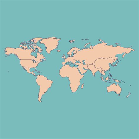 10 Best Printable World Map Not Labeled - printablee.com