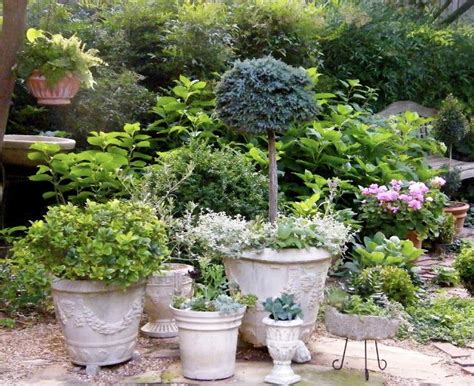 Large Grouping Of Concrete Container Plantings Urn Idea Plants