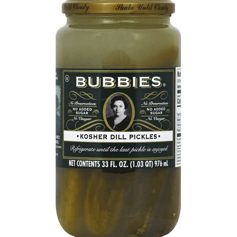 Bubbies Kosher Dill Pickles 33 Oz Delivery Or Pickup Near Me Instacart