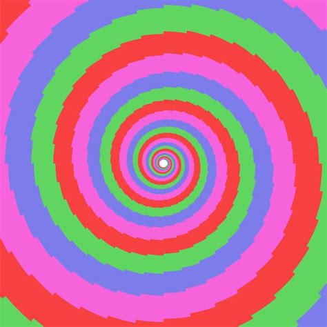 Fond De Vecteur Spirale Illusion Doptique Multicolore Conception De