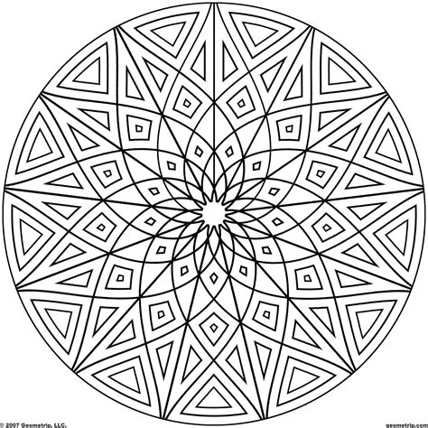 Hard Geometric Coloring Pages At Free Printable