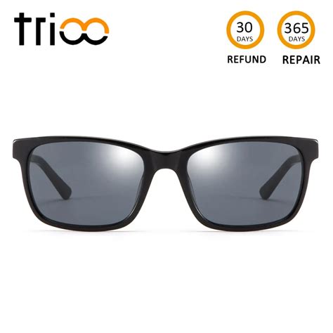 Trioo Mens Myopia Glasses For Driving Diopter Black Lens Eyewear