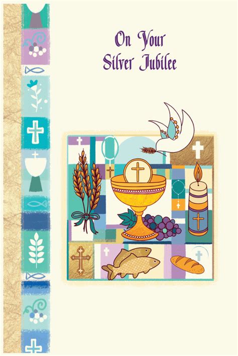 Silver Jubilee Religious Cards Sj51 Pack Of 12 2 Designs