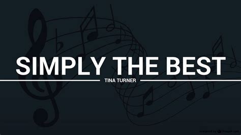 Tina Turner - Simply the Best (lyrics, karaoke, cover) - YouTube