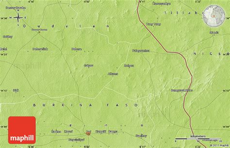 Physical Map Of Gorom Gorom