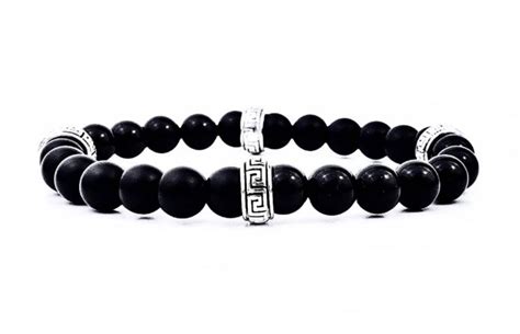 Men's GREEK ISLE Bracelet Men's Black | Etsy in 2020 | Bracelets for