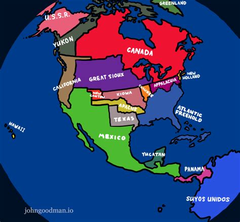 North America Without The United States Rimaginarymaps