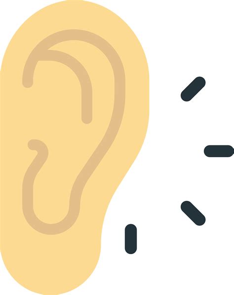 Ears Listening To Music Illustration In Minimal Style 17182663 Png