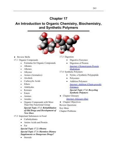 Chapter 17 An Introduction To Organic Chemistry Biochemistry And