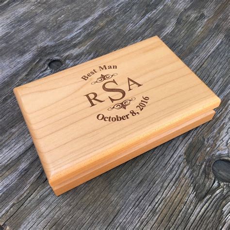 Personalized Mens Wood Valet Box Best Man T Engraved Etsy