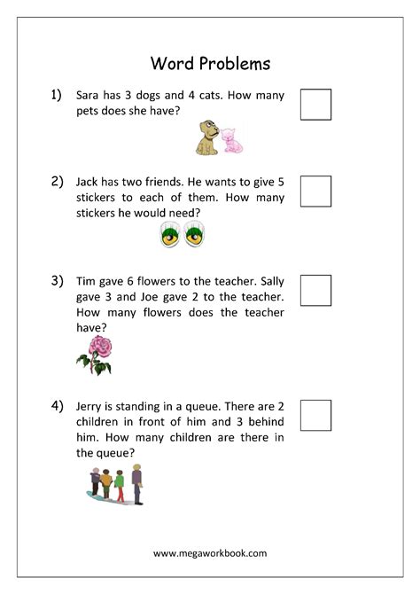 5.0 out of 5 stars 1 rating. Addition and Subtraction Word Problems Worksheets For Kindergarten and Grade 1 - Story Sums - S ...