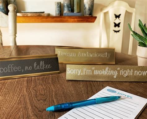 How To Make Engraved Desk Signs With A Cricut Well Crafted Studio