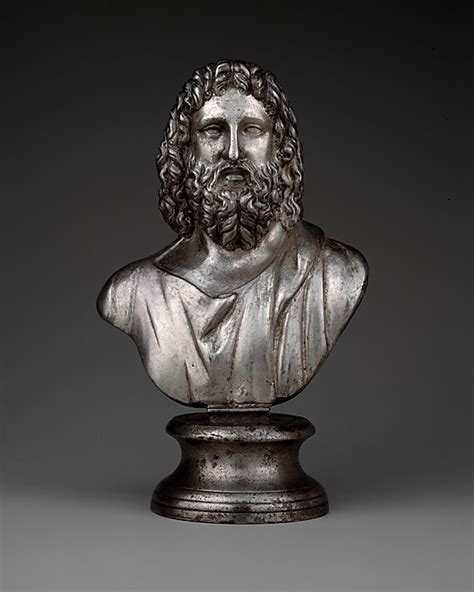 Silver Bust Of Serapis Period Mid Imperial Date 2nd Century Ad