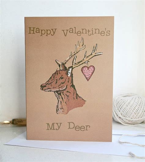 Woodland Deer Valentines Card By Goodnight Boutique