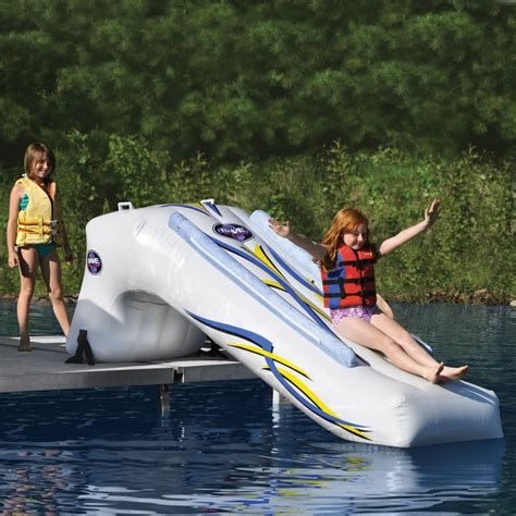 The Inflatable Lake Slide Hammacher Schlemmer
