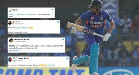 “shubman Gill Is Perfect Odi Player” Fans React As India Opener