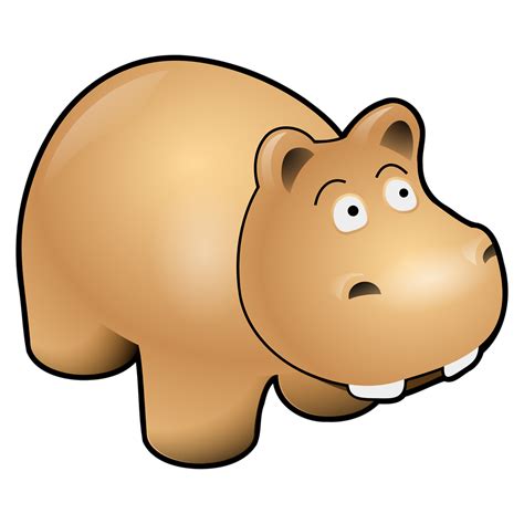 Hippo Free Stock Photo Illustration Of A Cartoon Hippo