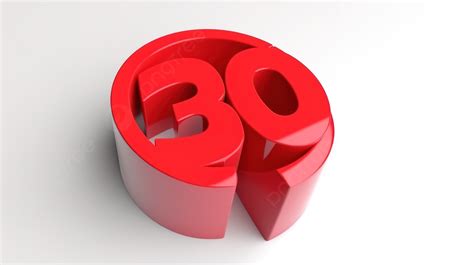 30을 제공하는 3d 빨간색 아이콘이 있는 흰색 배경 판매 할인 퍼센트 3d 할인 3d 배경 일러스트 및 사진 무료