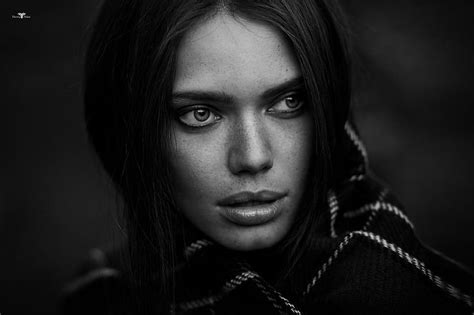 Hd Wallpaper Monochrome Women Model Portrait Face Dmitry Arhar