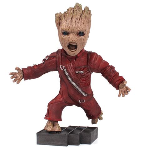 Angry Baby Groot Figure Guardians Of The Galaxy Esculturas Exposição