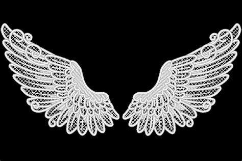 Fsl Free Standing Lace Angel Wings Machine Embroidery Designs For Hoop