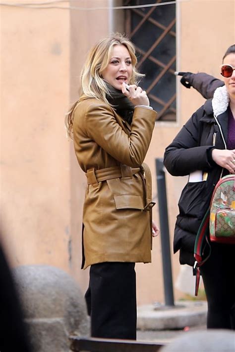 KALEY CUOCO On The Set Of The Flight Attendant In Rome 01 16 2020