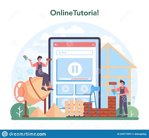 Home Master Online Service Or Platform Repairman Applying Stock Vector