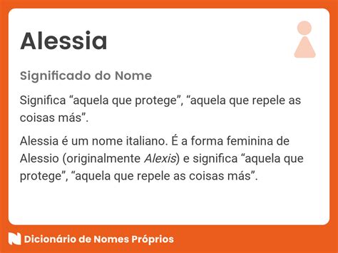 Significado do nome Alessia - Dicionário de Nomes Próprios