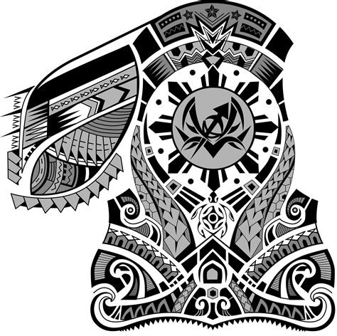 Polynesian Chest Half Sleeve Tattoo Design Designer Andrija Protic
