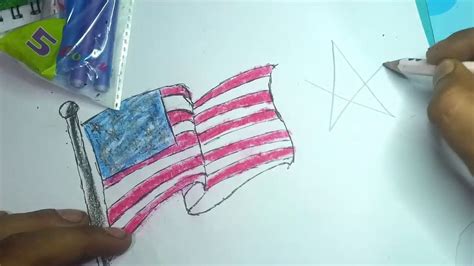 how to draw the american flag step by step drawing guide images