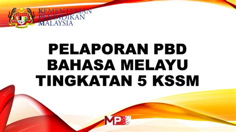 Pelaporan PBD BAHASA MELAYU Tingkatan 5 KSSM  My Pendidik