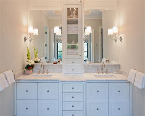 The bathroom is associated with the weekday morning rush, but it doesn't have to be. Cabinet Between Sink Home Design Ideas, Pictures, Remodel ...