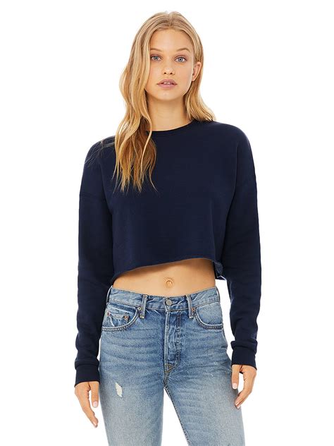 Bellacanvas Cropped Tops Ladies Crop Tops For Women Casual Cropped