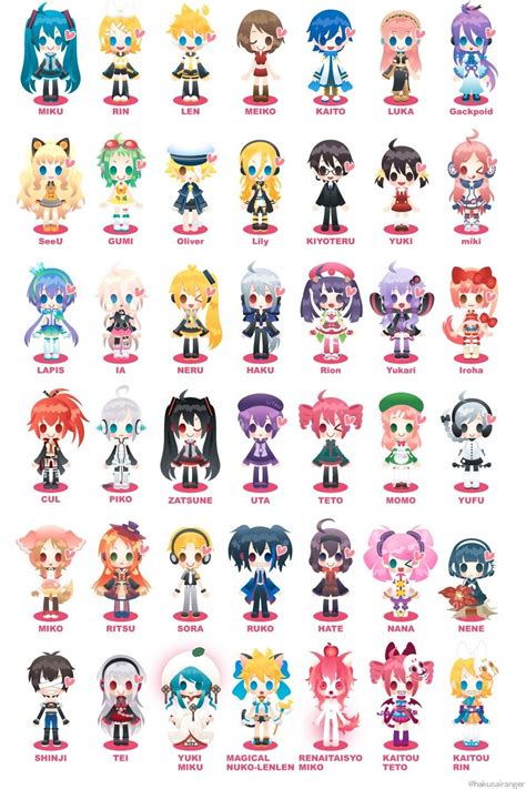 Vocaloid And Utauloid Characters Animemanga Pinterest Vocaloid