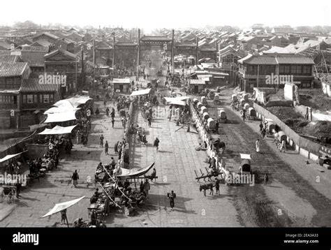 Late 19th Century Photograph Street Scene Peking Beijing China C