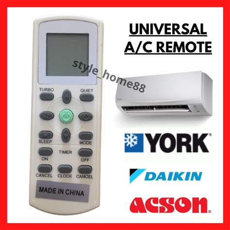Daikin York Acson Replacement Air Conditioner Remote Control