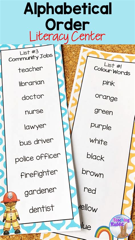@farksid that didn't work perfectly. Alphabetical Order Literacy Center in 2020 | Elementary ...