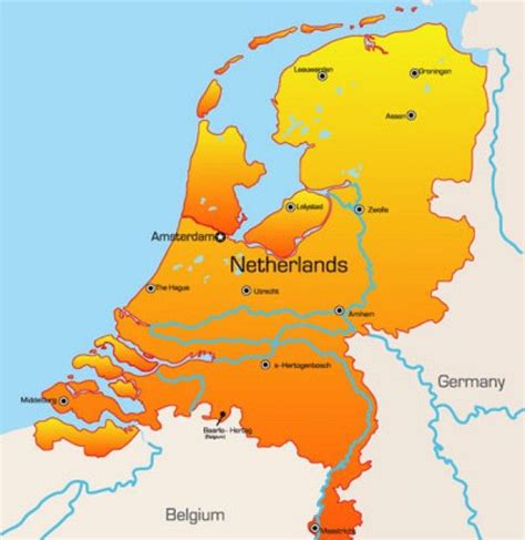 Paises Bajos : Holanda Y Los Paises Bajos En Mapas Politicos Fisicos Y