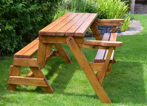 Folding Picnic Table Bench Plans Patio Furniture Etsy