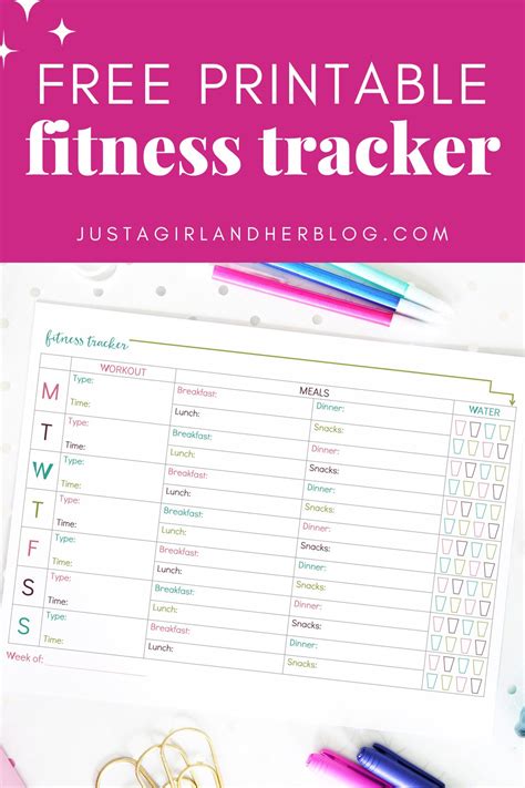 Free Printable Health And Fitness Tracker Abby Organizes