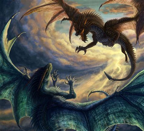 Batalla De Dragones Magical Creatures Fantasy Creatures Fantasy World